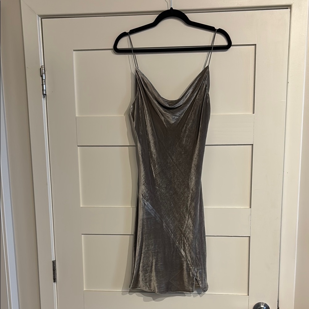 Alice + Olivia Silver Mini Dress